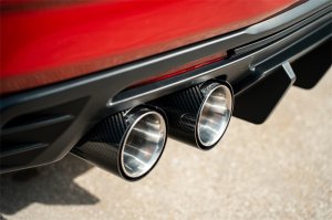 Chevrolet Camaro Performance Exhaust - Rear - CORSA Performance - Valved Axle-Back, Dual Rear Exit, Twin Tips - Carbon Fiber - `16-`24